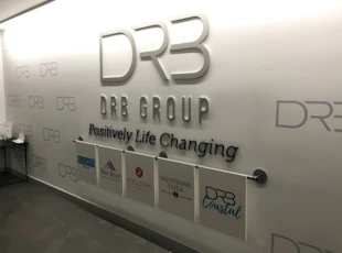 Lobby Logo and Floating Panel System